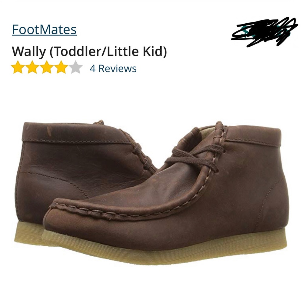 Footmates Gray Wally Wallabees Toddler Shoes